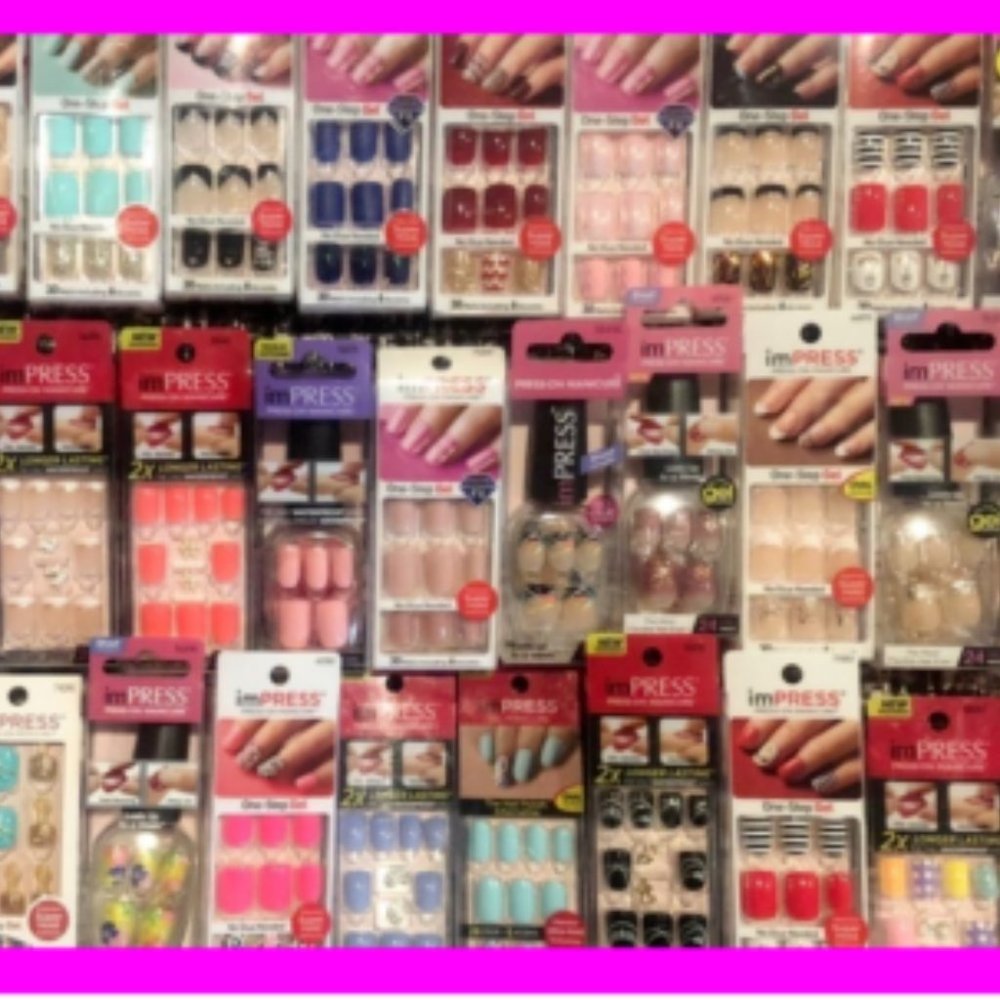 4 Kiss imPRESS Press-On Manicure Fake Nails Short